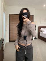 Loana Back Corset One-off  Shoulder T-shirt