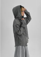 [MADE] Shrut Check Summer Loose Fit Hooded Shirt