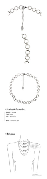 Flat Ring Motion Necklace