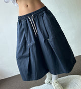 Courtney Rivet Slit Balloon Bermuda Shorts 3color
