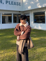 Haas Suede Shearling Mustang Jacket (3 Colors)