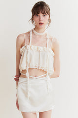 LILY SCARF TOP cream