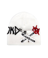 BBD Graffiti Logo Patch Beanie (White)