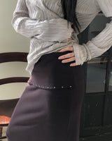 Shuden Stud Maxi Long Skirt