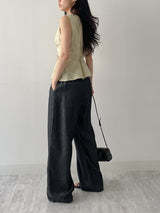 Hachi Shirred Strap Sleeveless Blouse