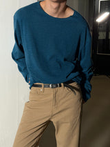 [Unisex] カッティングニットロングスリ－ブ(4color)