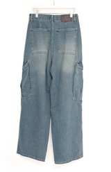 bel cargo denim pants(2color)