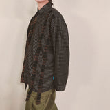 double check deconstructed shirt_brown