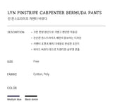 Lyn Pinstripe Carpenter Bermuda Pants