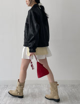Tiered Flare Mini Skirt