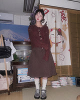 (3color) Mongle Stitch Hairy Loose Cardigan