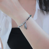 All surgical steel bamboo cylinder bracelet