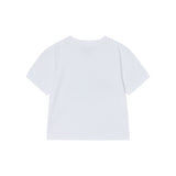 25FW WOMAN クラウドフォントクロップ半袖Tシャツ ホワイト
