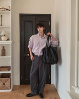 Danben One Tuck Wide Pocket Slacks