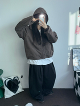 TWO PINTUCK WODE SLACKS LONG PANTS 🩶🖤🤎3COLOLR