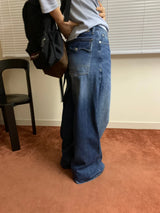 Edge denim pants