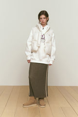 ARCH CHERRY CROP DOWN VEST [IVORY]