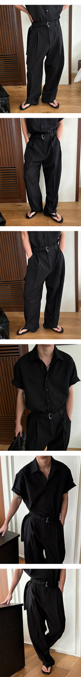 [SET UP가능] Summer belt slacks(4color)