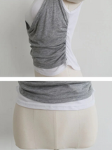 LAYERED-LOOK HALTER DRAPED TOP (3COLORS!)