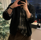 ランドYアルパカラウンドニットカーディガン