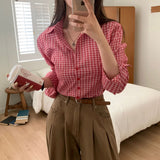[MADE] Pippi, a slim checkered shirt blouse
