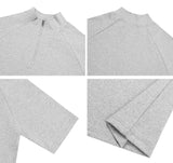 Ferrer Ribbed Half Zip-Up Short Sleeve Tee