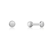 Disc Barbell Single 925 Silver One-Side Piercing E035-04H