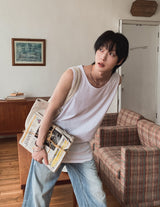 ベールツータックワイドデニムパンツ