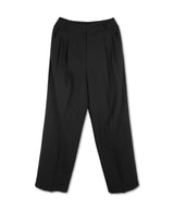 DOUBLE TUCK WIDE SLACKS_BLACK