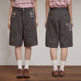 Check Applique Half Pants