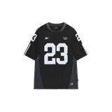 スポーティナイロンフットボールオーバーフィットTシャツ
