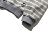 ストリッピードクロップフードジップアップ (Grey)