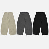ダイアゴナルカットラインハーフバンドワイドパンツ