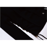 OFF SHOULDER HOODED LONG SLEEVE BLACK