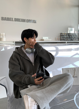 Cant Hachi Warm Knit Hooded Zip-Up