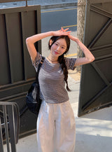 Daily Border Short Sleeve T-shirt (3color)