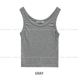 [U-BASIC] Boldy Brushed Crop Sleeveless
