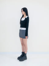Moa skirt pants (Gray)