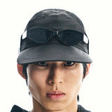 slow walkers club nylon long bill cap black