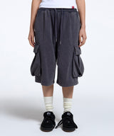 SHOUT OUT CONY CARGO SWEAT SHORTS / CHARCOAL