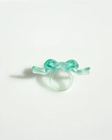Jelly Ribbon Wing Ring - Matte Mint