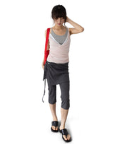 Ribbed Capri Wrap Pants