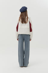 COLOR BLOCK RAGLAN JUMPER [WHITE]