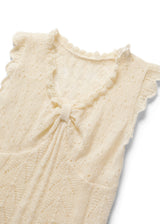 Ribbon sleeveless knit_cream
