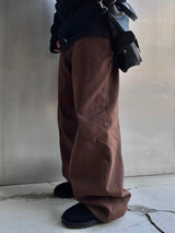Herringbone stitch denim - BROWN