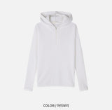 [기모] Slim golgi muscle hood half zip up(4color)