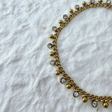 Crystal Bead Fringe Necklace