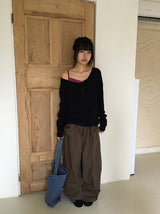 Pabor Deep U-Neck Loose-Fit Knit