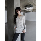 【MADE】contour hoodie t, white melange