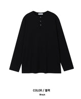 キッサヘンリーネックワッフルTシャツ